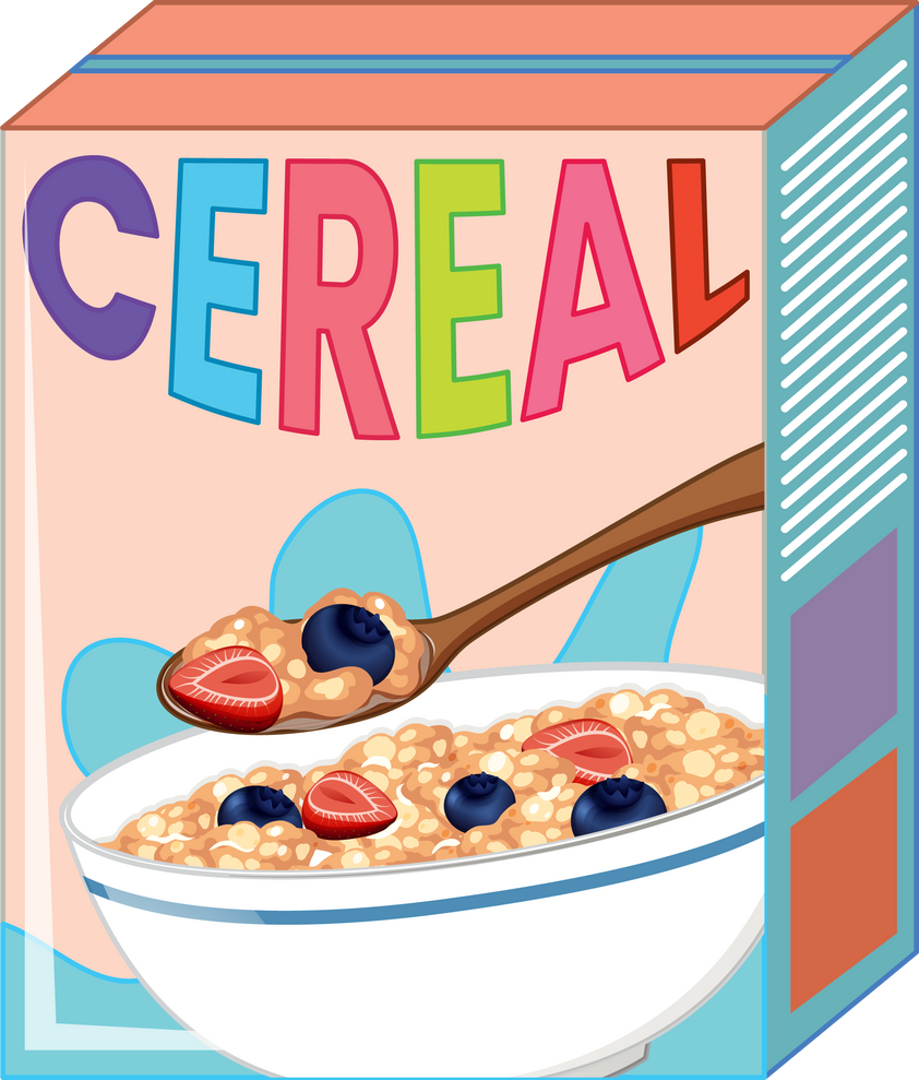 Cereal box isolated on white